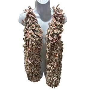 Hand knit by dollie multicolored vest “one of a kind”